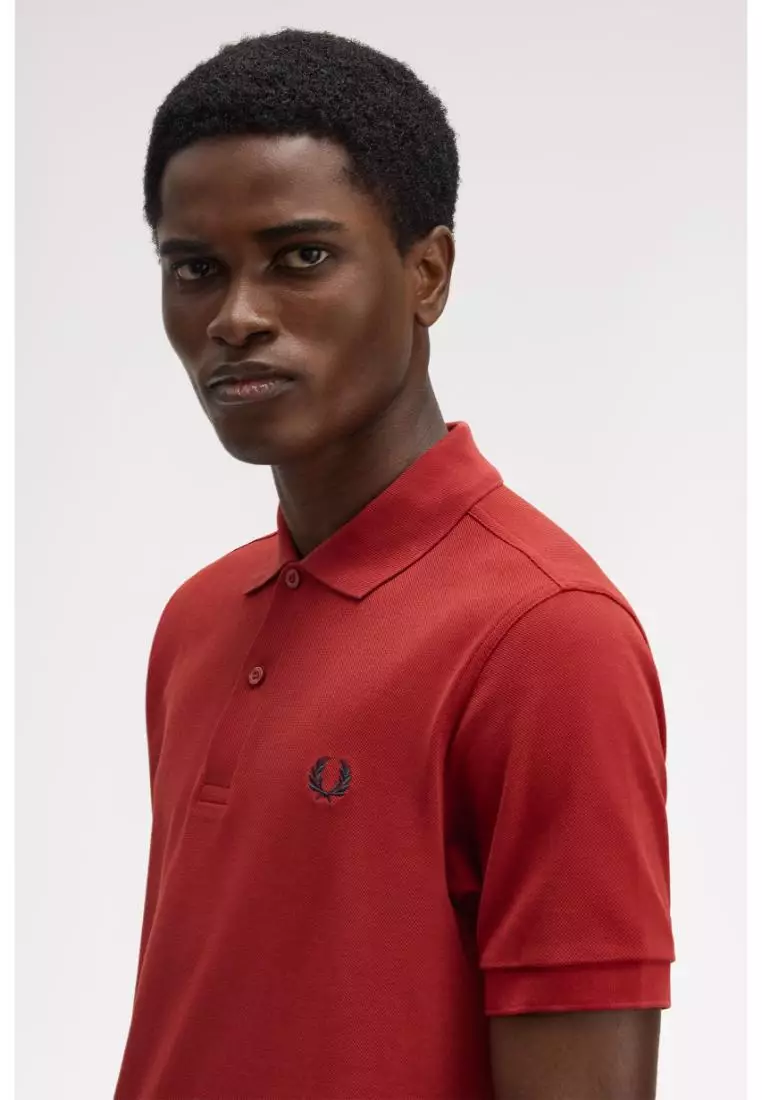 Fred Perry M6000 The Fred Perry Shirt (Burnt Red / Navy)