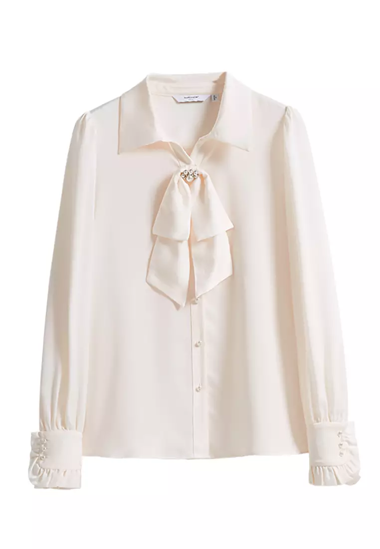 Front Tie Loose Blouse