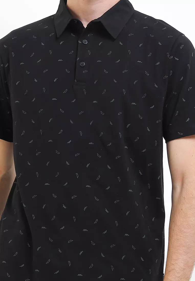 Fonts Regular Fit Polo Shirt