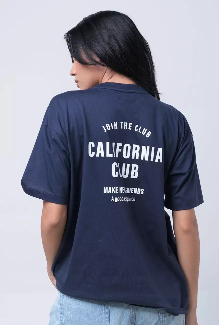 Kaos Wanita Oversize Nelle Navy