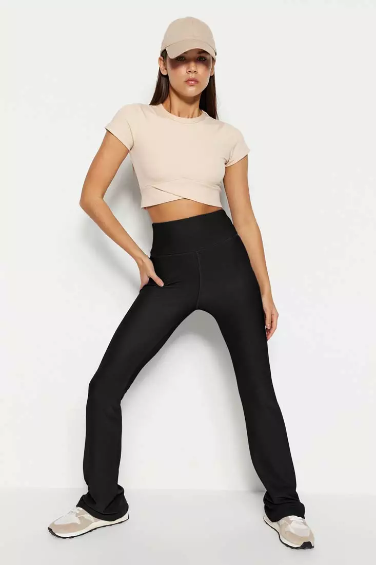 Contouring and Ribbed Spanish Leg Yoga Sports Leggings