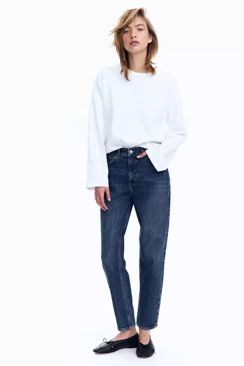 Buy H&M Slim Fit Mom High Ankle Jeans 2025 Online ZALORA Philippines
