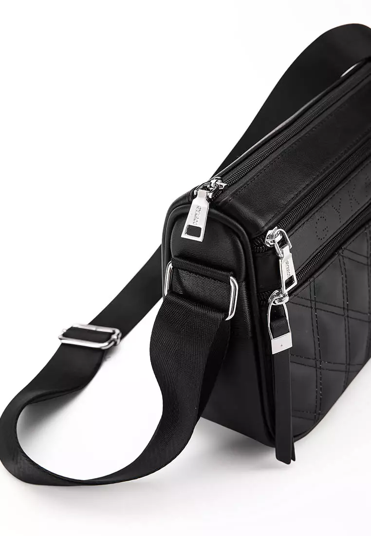 GYKACO FUMIKO Black - Tas Wanita Sling Bag - Fashion Top Handle Bag (Import)