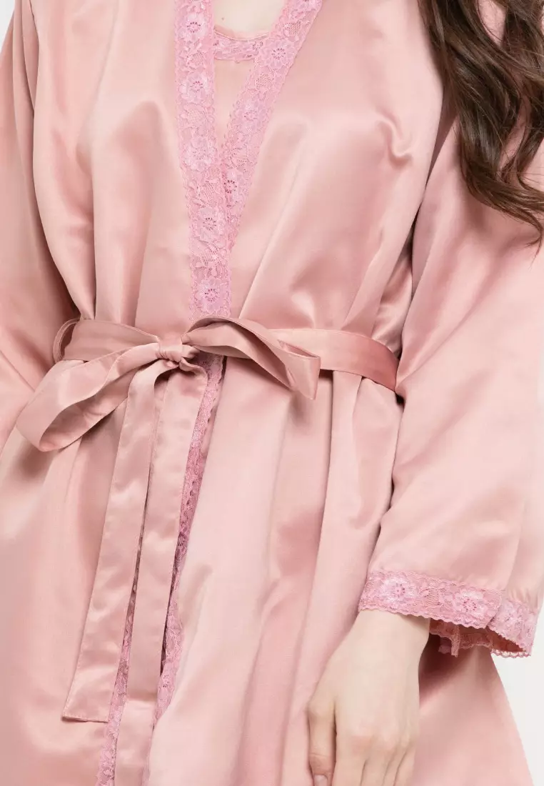 Kimono Satin Silk Set Tanktop Sleepwear