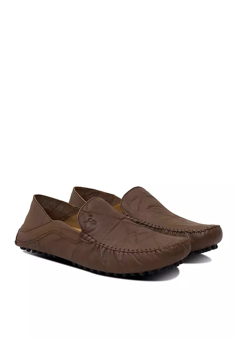 Sepatu Casual Pria Loafer Moccasin Gino Mariani Donny Brown
