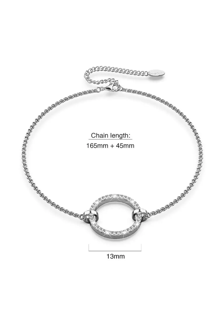 Orbit of Beauty Bracelet Embellished with SWAROVSKI® Crystal in White Gold 