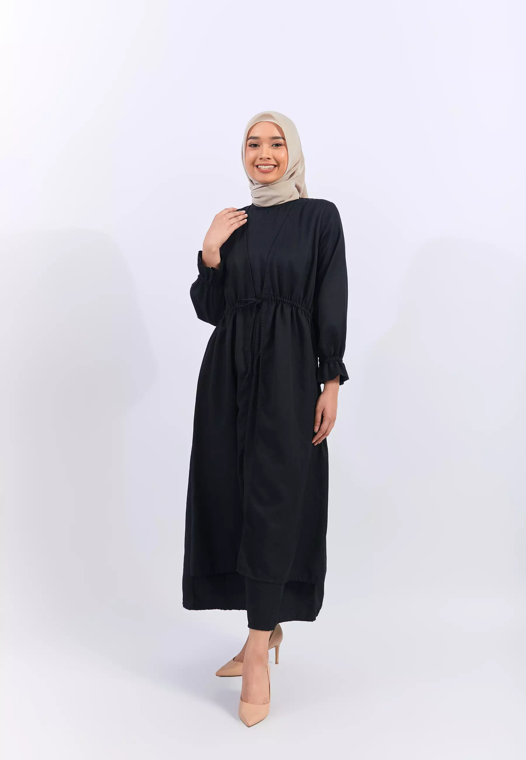Sawda Black Two Set Dress (G.42142)