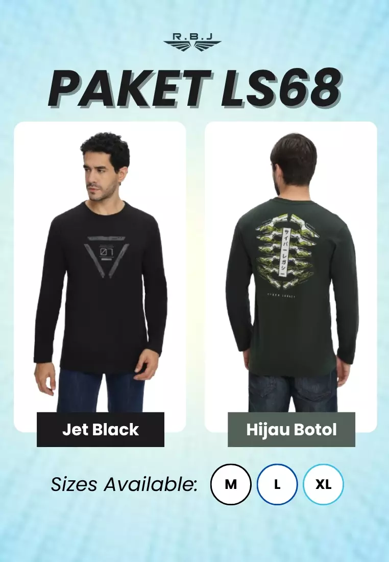 Buy 1 Get 1 T-Shirt Cotton Combed Lengan Panjang