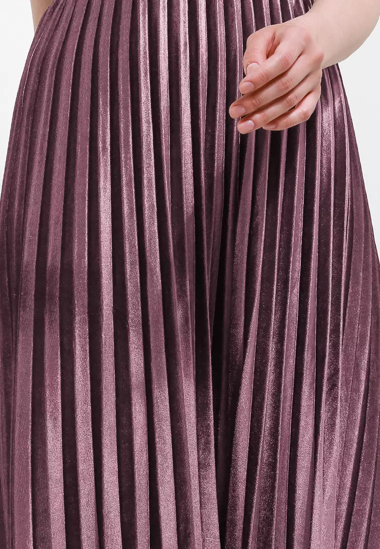 Pleated Skirt Velvet