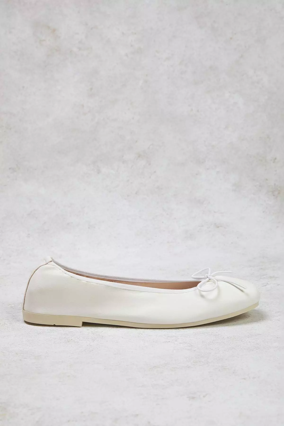 White*001 Bow Foldable Flexible Sole Women's Ballerina Flats Takss25Be00016