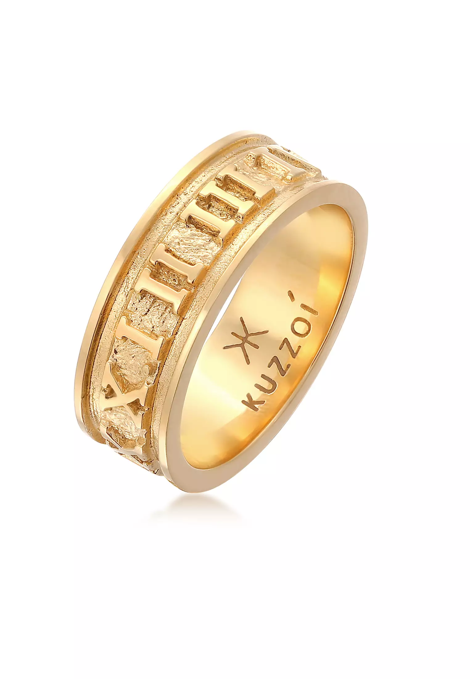 Gold ring top roman numerals