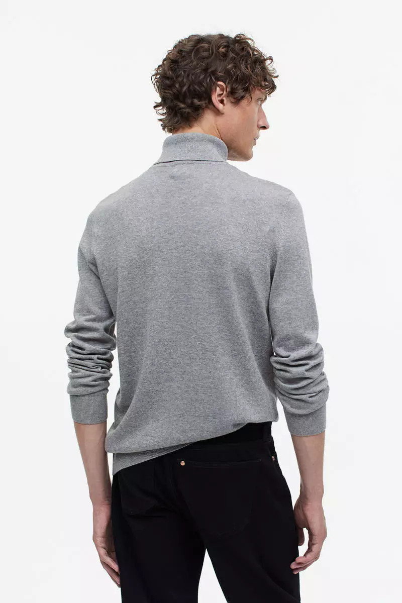 Buy H&M Slim Fit Fine-knit polo-neck jumper 2024 Online