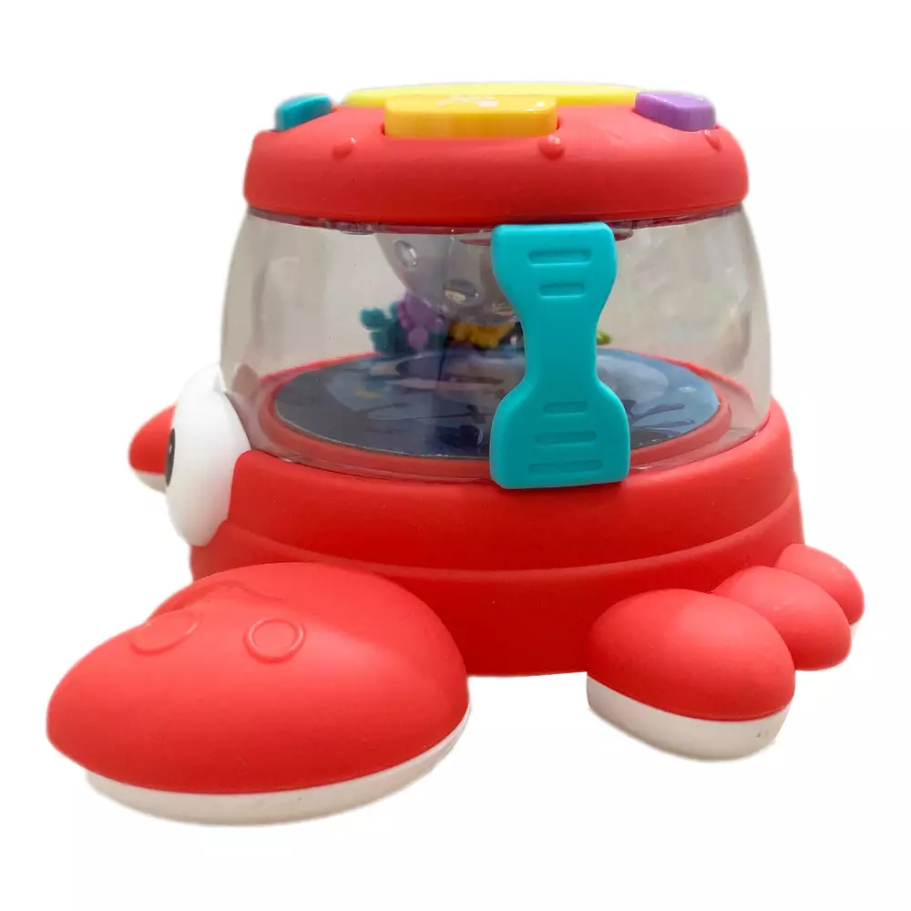 Freckles Baby Funny Animals CRAB Drum With Light and Music (Termasuk Baterai) - Mainan Aktivitas Edukasi Bayi