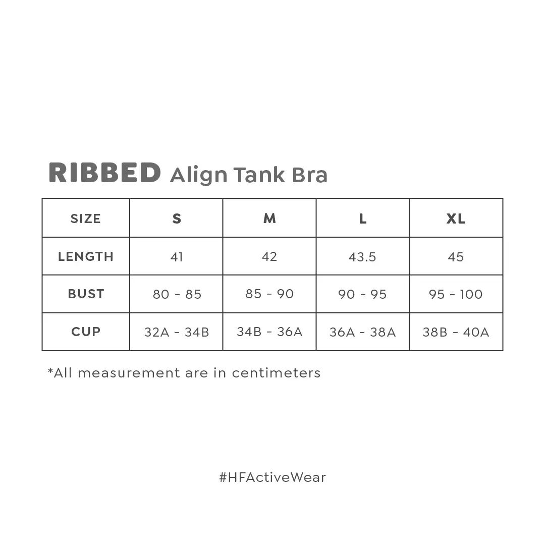 HAPPYFIT Ribbed Align Tank Bra Beige