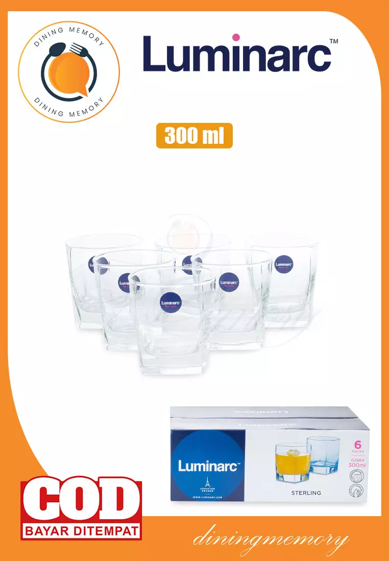 Jual Luminarc Luminarc Gelas Minum Sterling Tumbler - 6 Pcs/Set - Clear ...
