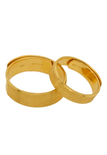 Buy Litz Litz Jinxi 999 24k Gold Couple Rings Online Zalora