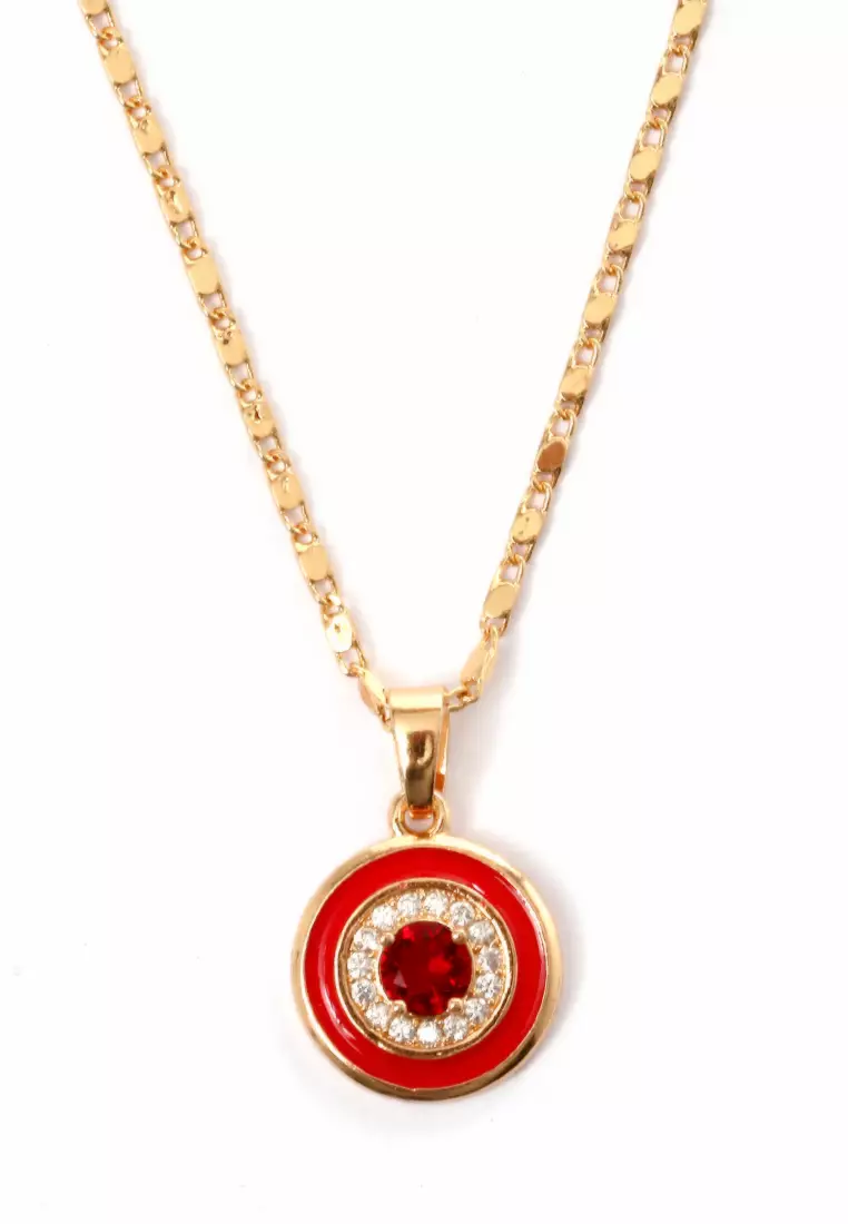 Kalung Aksesoris Wanita Bermotif Crystal Stone Design Casual Elegant Look - 088