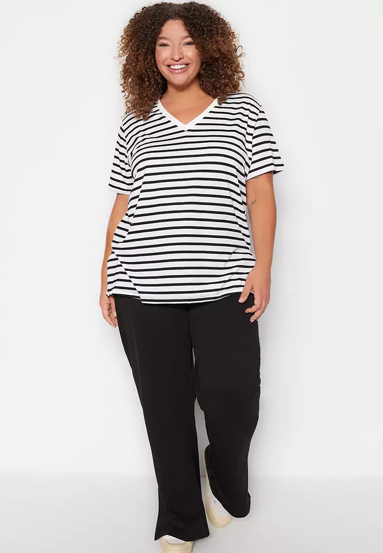Plus Size Striped T-Shirt