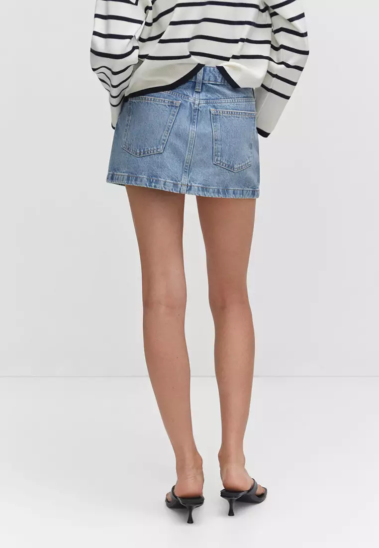 Jean skirt low clearance rise