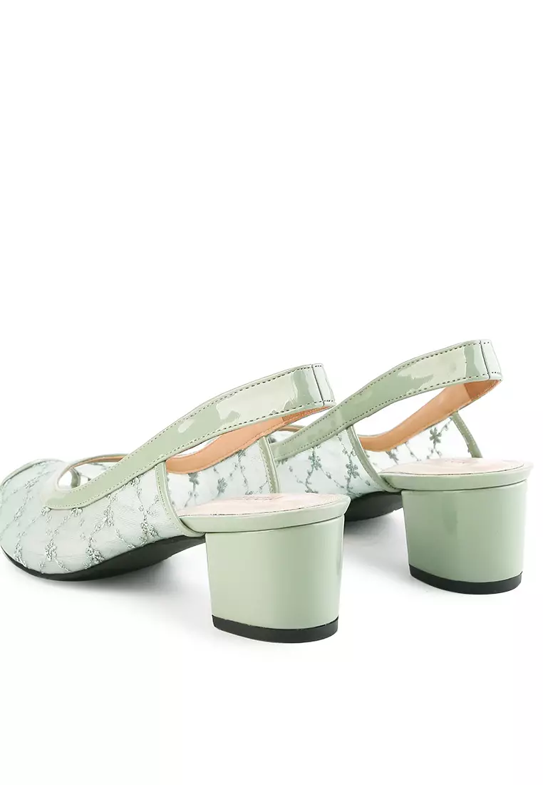 Sena Sepatu Sandal Mesh Wanita Hak 5 cm