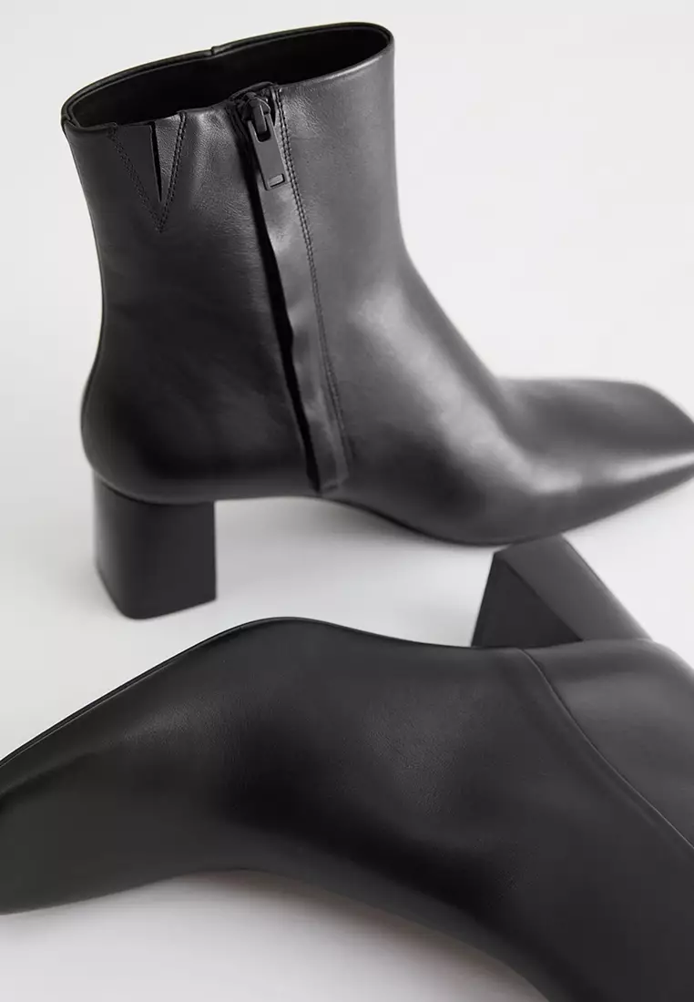 And other stories square toe leather boots sales