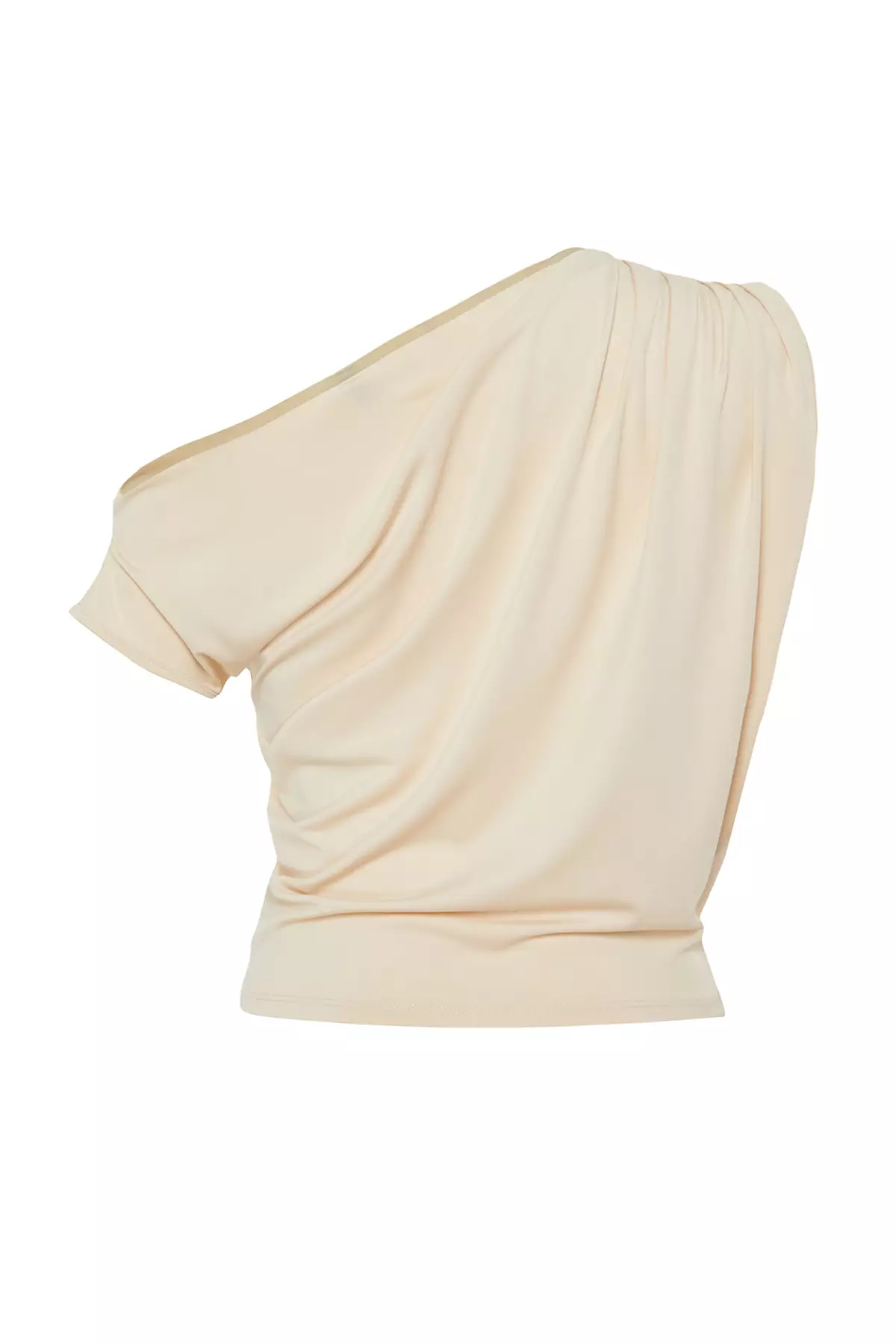 Knitted Blouse With Asymmetric Collar