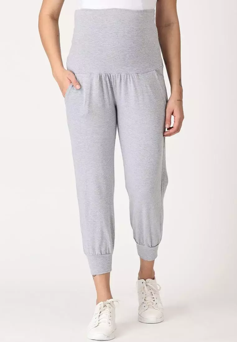 Comfy Maternity Joggers Light Grey