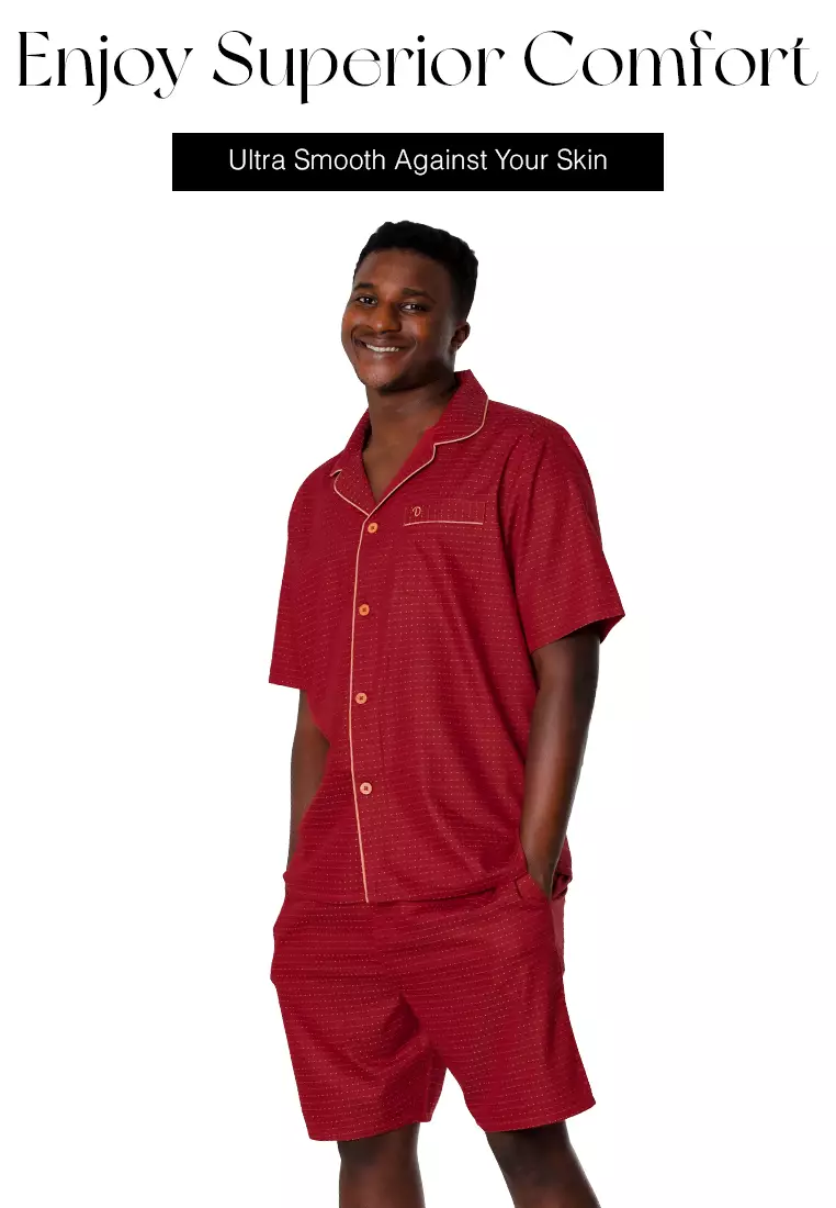 DE LUCCA De Lucca Mens Short Sleeve Pajama Set 2024 Buy DE LUCCA