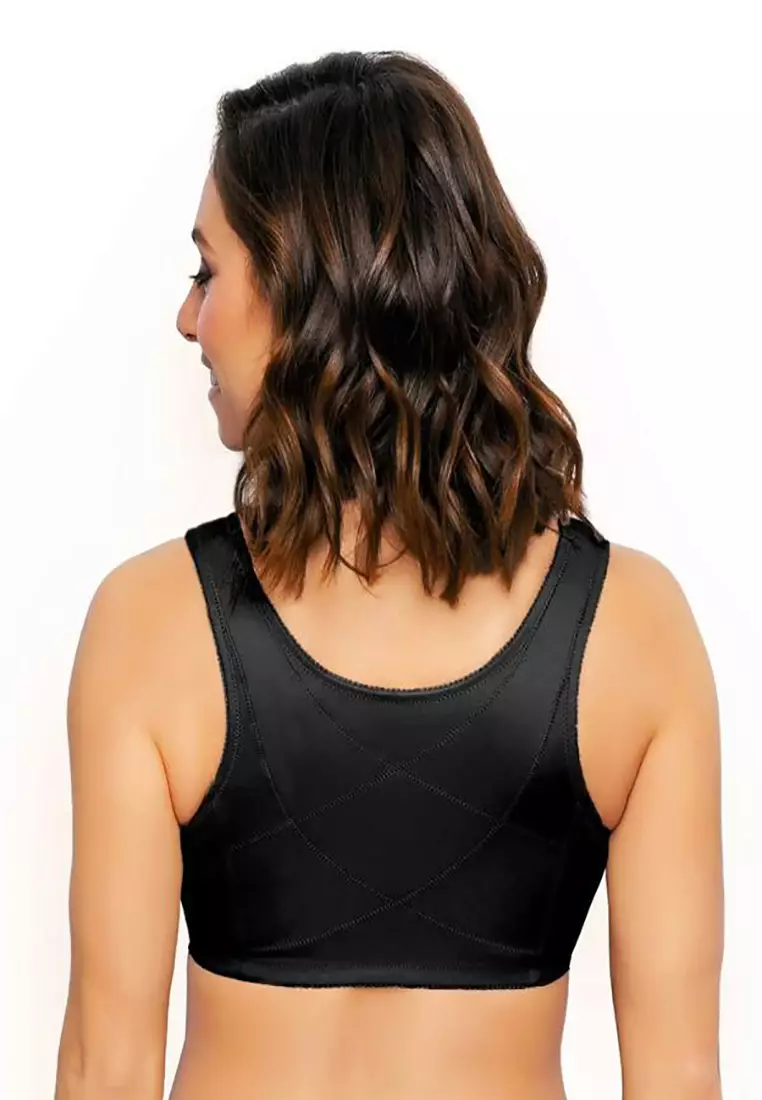 Buy Exquisite Form Front Close Cotton Posture Control Bra in Black