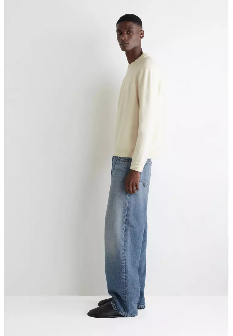 BOILED-WOOL CREW-NECK JUMPER