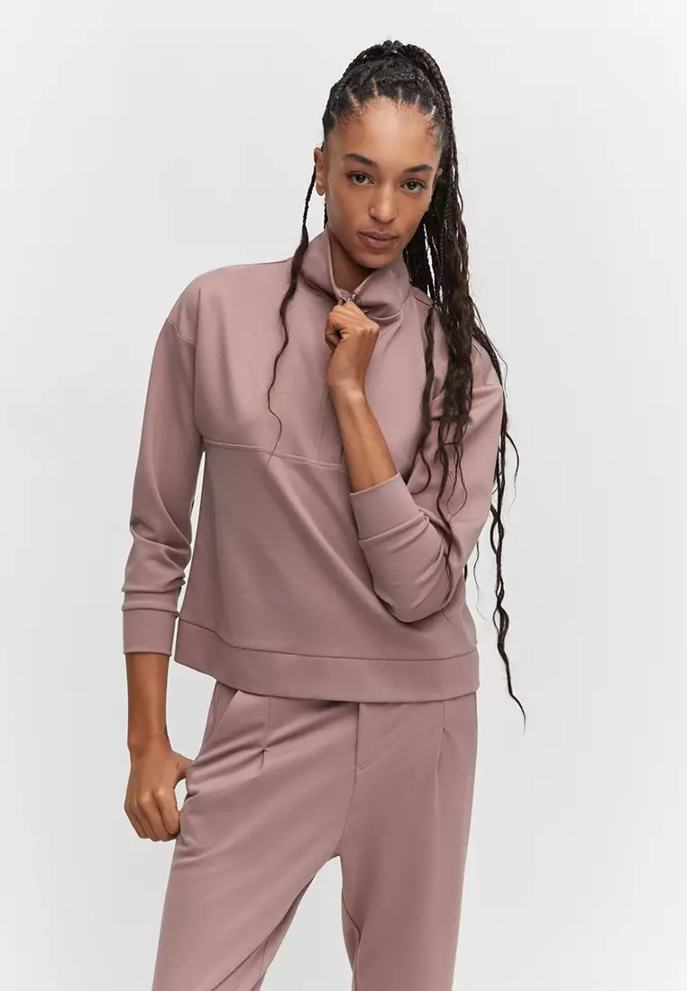 Buy Mango Zipper High Collar Sweater 2023 Online | ZALORA Singapore