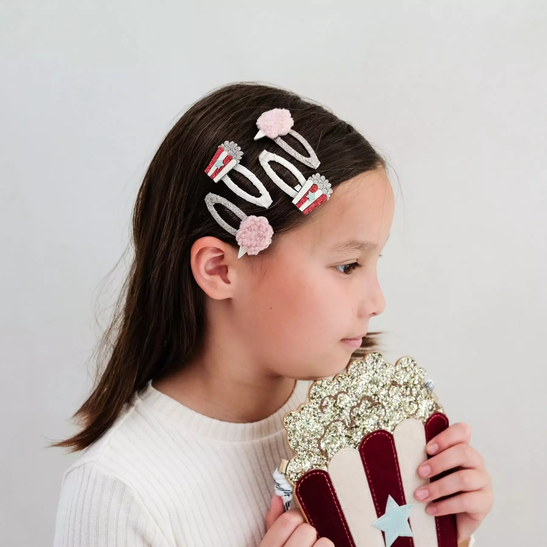 Mimi & Lula Popcorn & Candyfloss Clips - Jepitan Rambut Anak Perempuan (Multi)