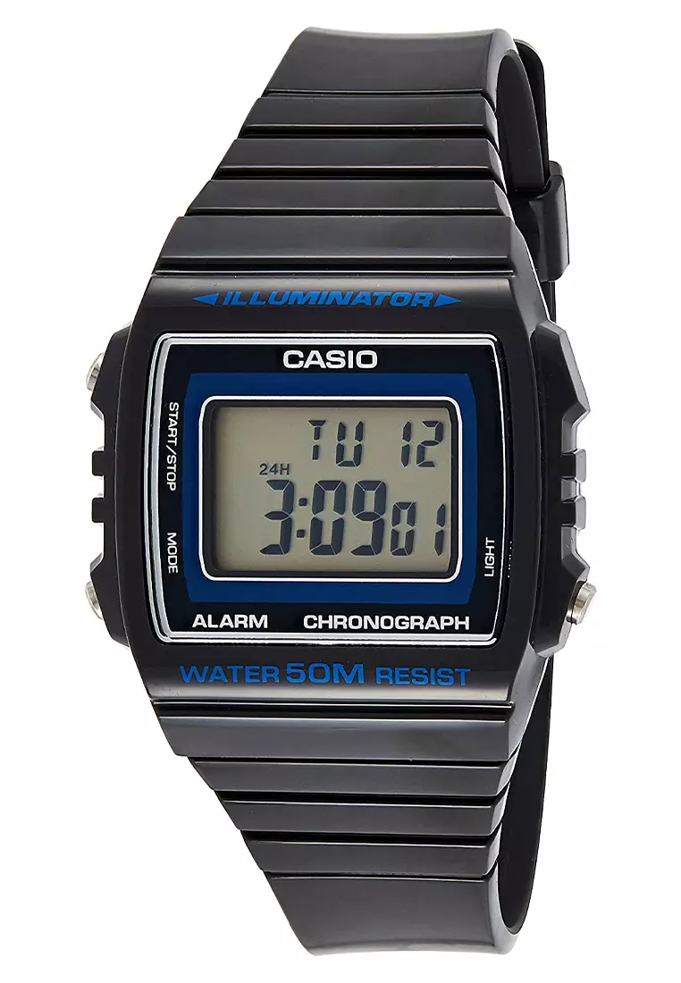 Casio - Jam Tangan Pria - Black - Resin Strap - W-215H-8AV