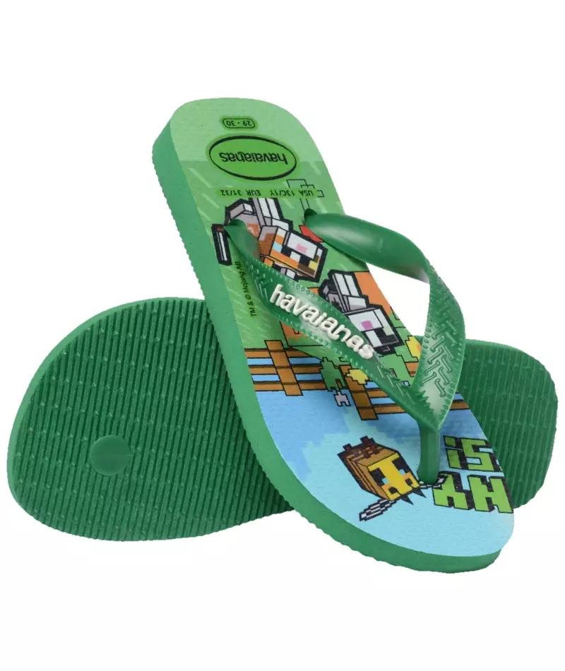 Havaianas 2703 Kids Minecraft Green - Sandal Anak