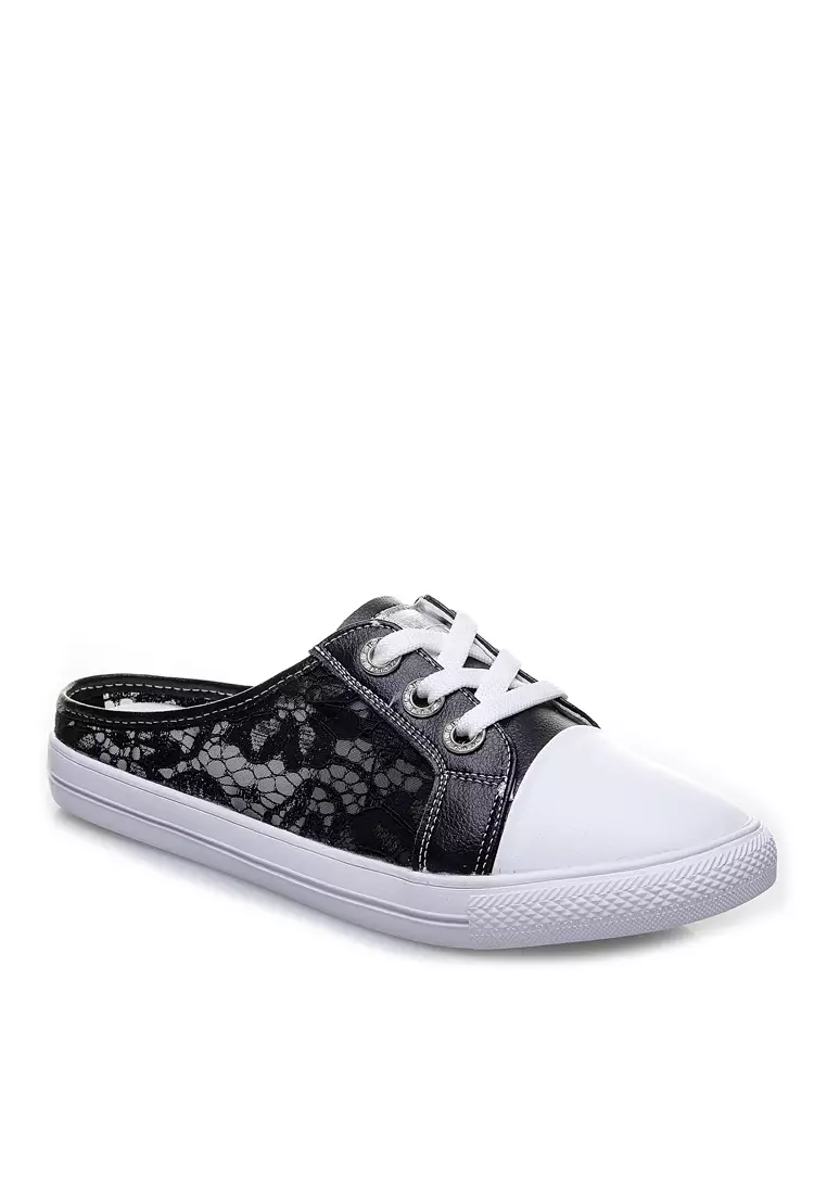 Buy Twenty Eight Shoes Comfortable Lace Stitched Leather Slip Ons