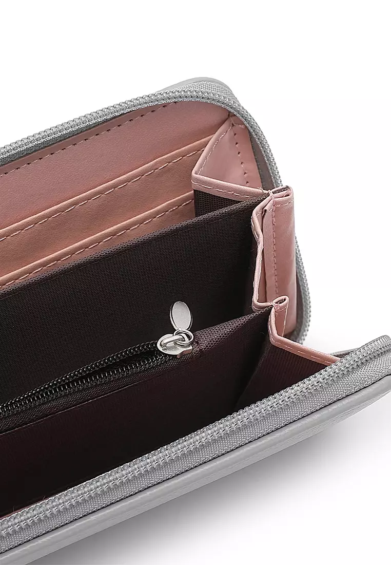 Women's Long Zipper Wallet - Grey