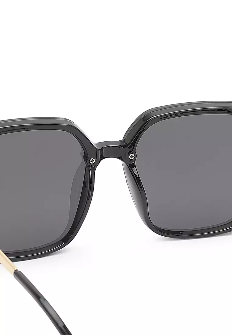 Unisex Fashion Sunglasses - Glossy Black / Grey
