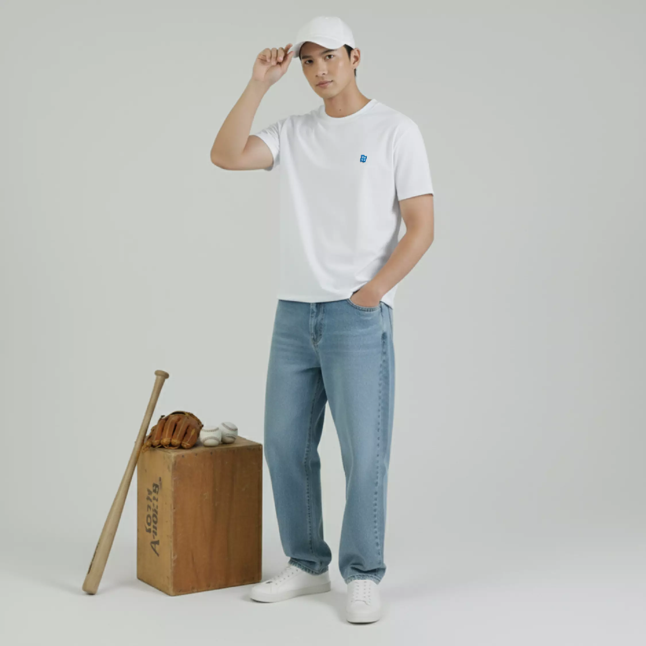 KALE NEO WHITE T-Shirt Fitted Tee Short Sleeve Cotton Cloudy