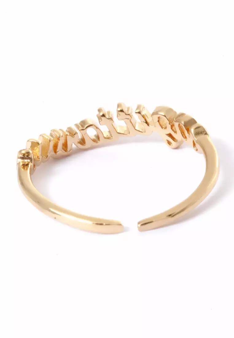 Ring Casual Rasi Bintang Perhiasan Aksesoris Fashion Wanita Gold - Sagitarius