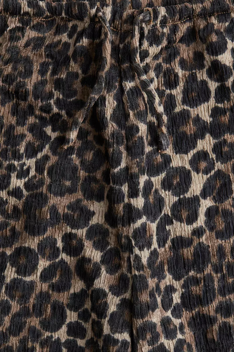 Textured jersey trousers
