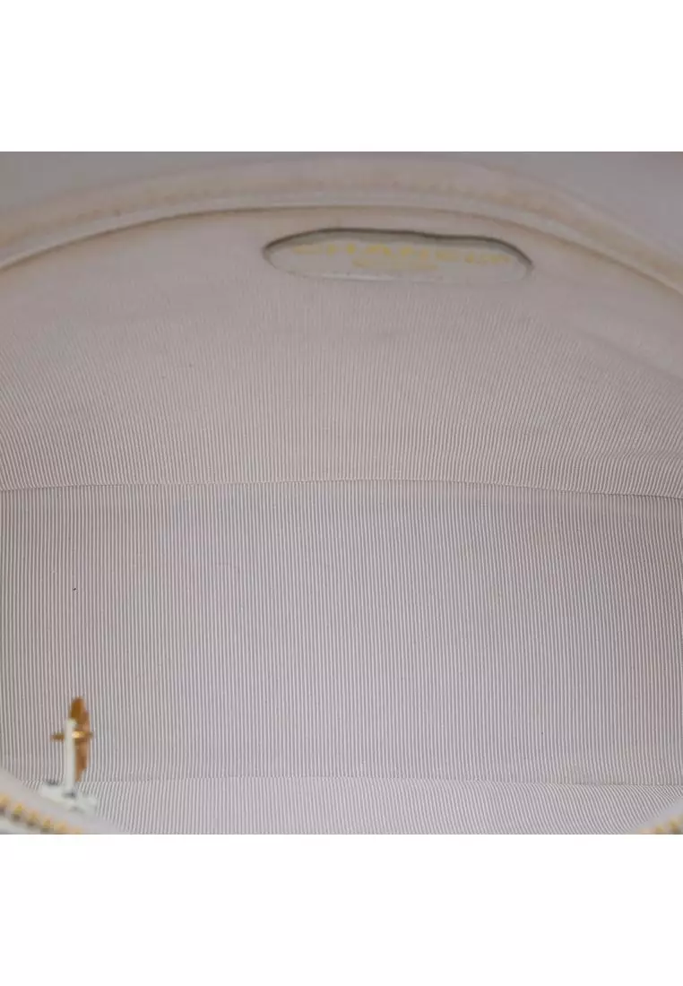Pre-Loved Chanel Caviar Logo Chain Shoulder Bag