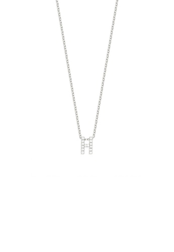 Grossé silver Grossé Silver Alphabets: 925 silver, CZ stone necklace GS20291 BB164AC007A05CGS_1