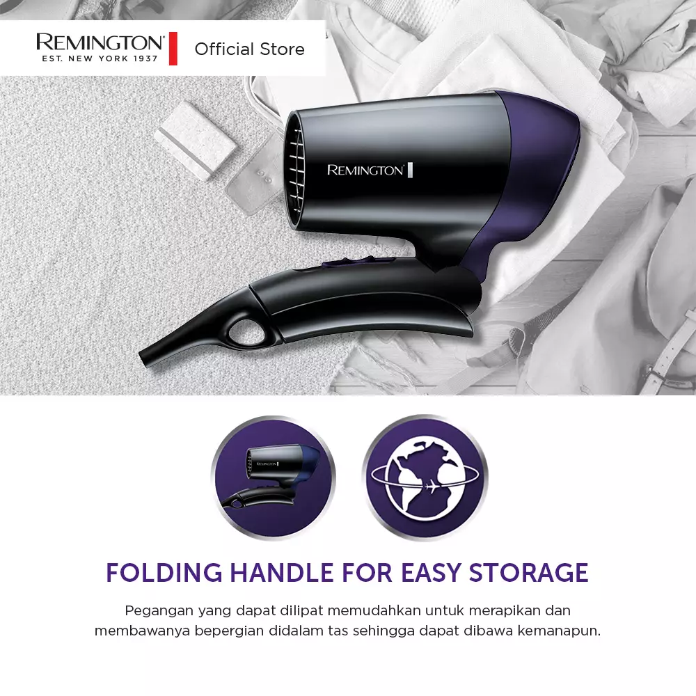 Paket Remington Hairdryer D2400 - Sisir Angin AS8810