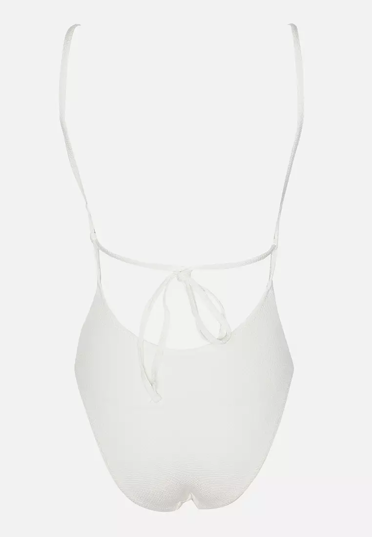 V-Neck Strappy Swimsuit
