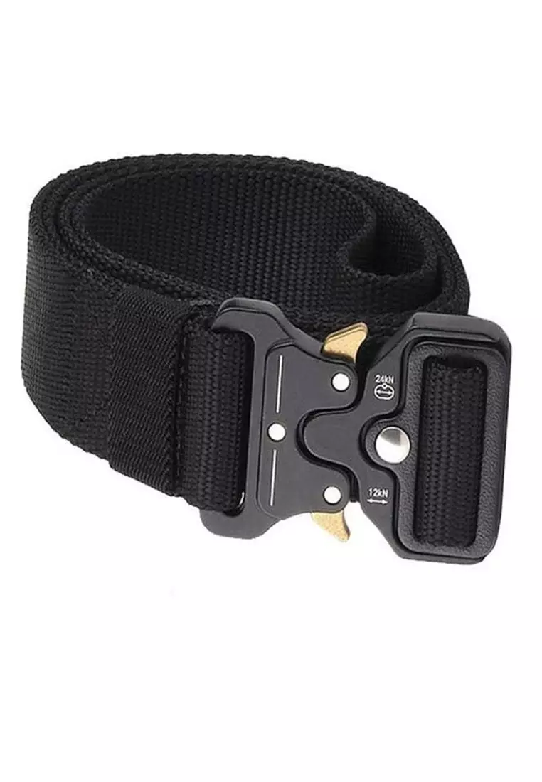 Jhoseph Tali Ikat Pinggang Pria 125 Cm Casual Stylish Army Military Material Nilon ORIGINAL - Black