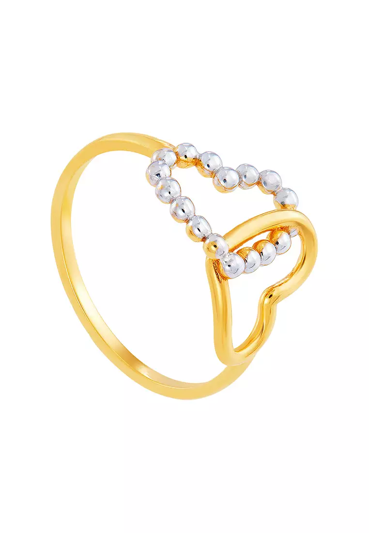 HABIB Oro Italia 916 Yellow and White Gold Ring GR49550523(YW)-BI (22K Gold)