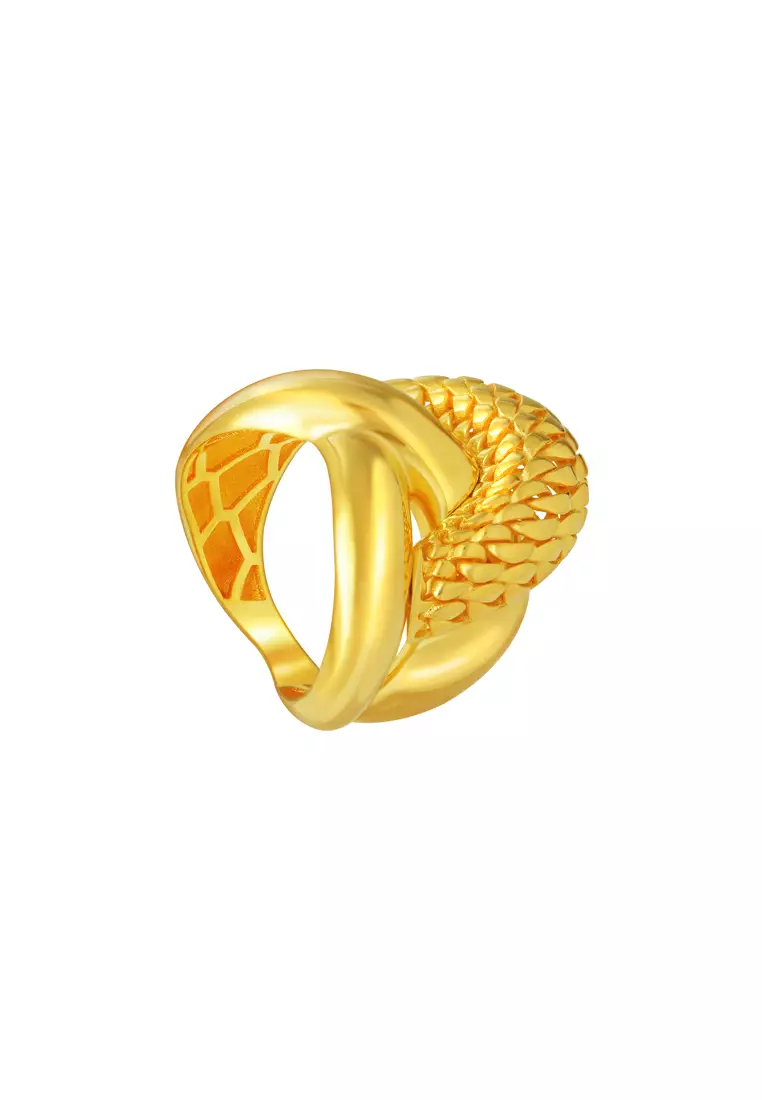 TOMEI Lusso Italia Grandiose Tangled Ring, Yellow Gold 916