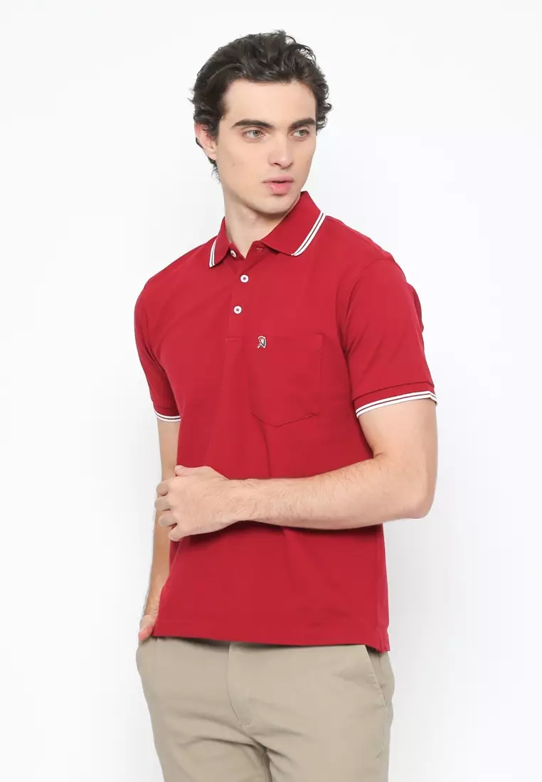 MAROON CASUAL POLO SHIRT REGULAR FIT