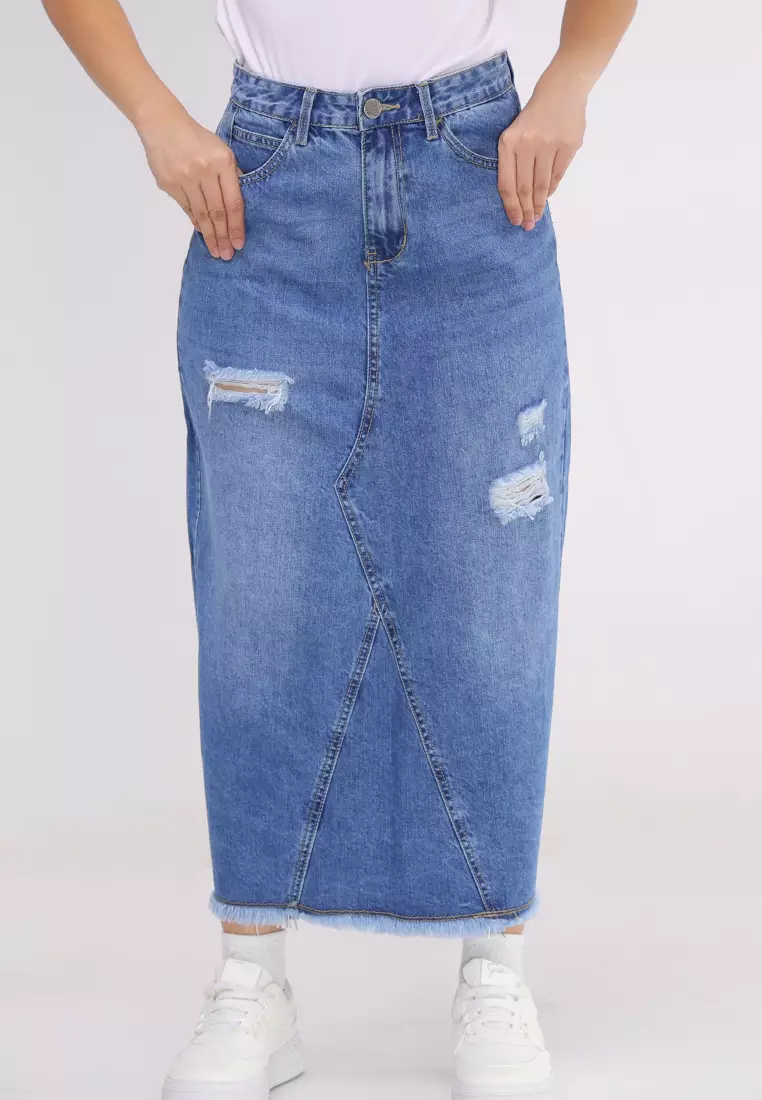 Denim Maxi Skirt Ladies