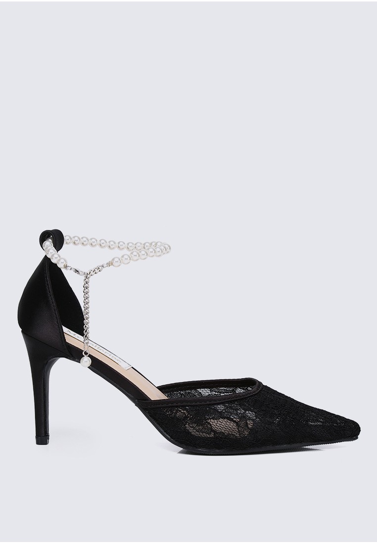 My Ballerine Poppy Comfy Heels In Black